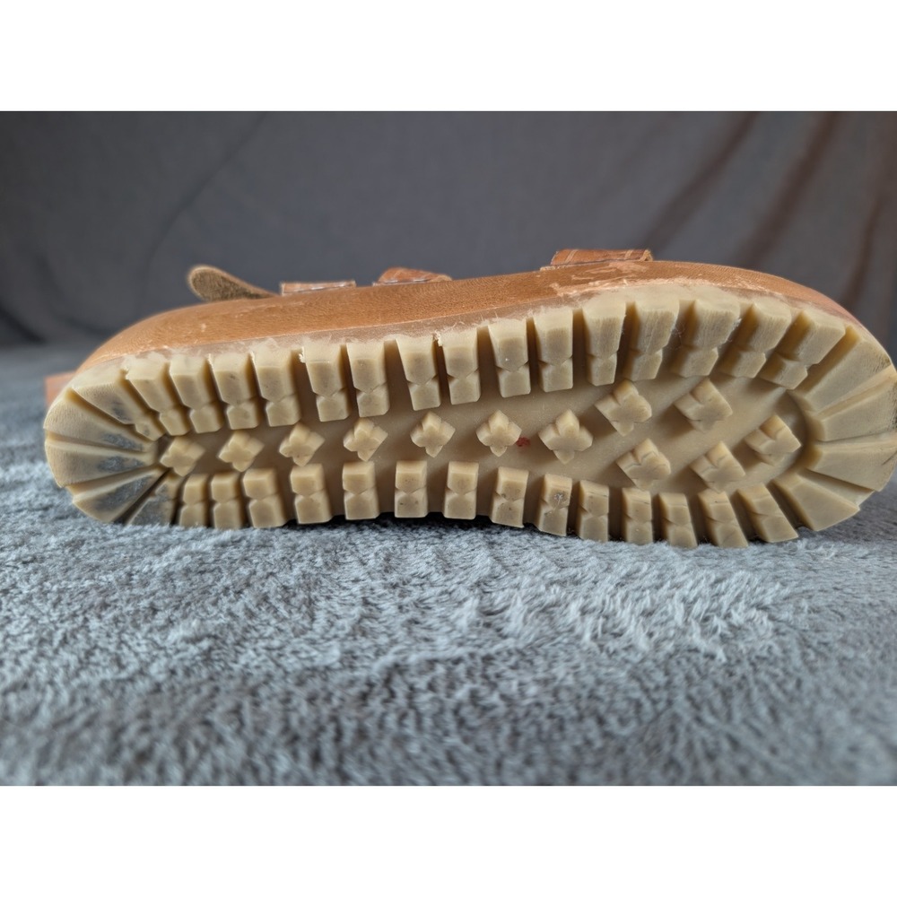 Swedish Hasbeens Sandal Wood Heel Boho Leather EU 40 Gladiator Handmade Spring - Picture 16 of 16